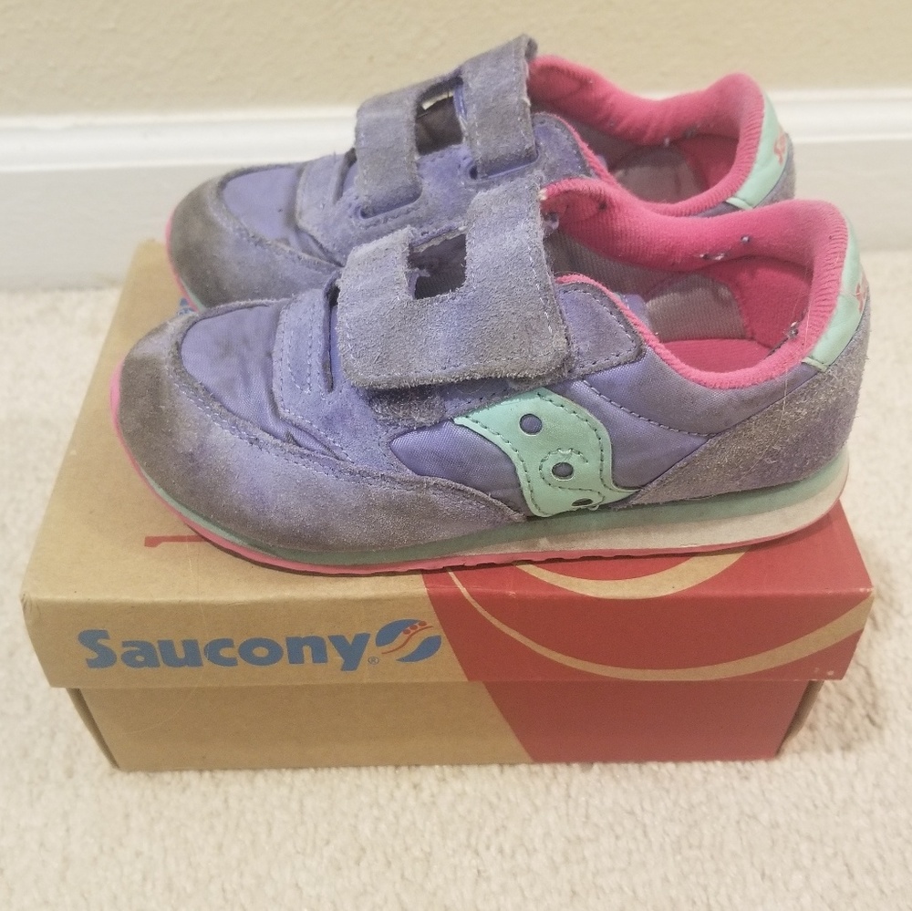 girls saucony baby jazz size 10.5 *pre-owned*